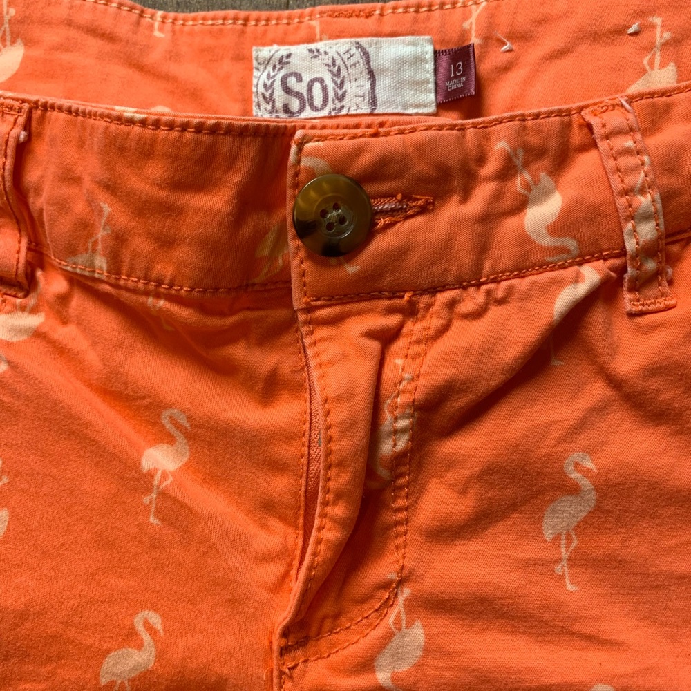 Flamingo Pattern Shorts - Picture 2 of 3